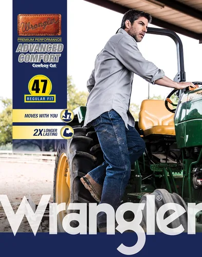 Vista 5 de Wrangler Hombre Big & Tall Advanced Comfort cowboy-cut Regular-Fit Jean