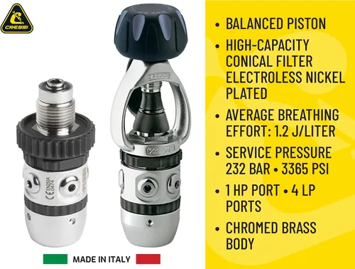 Vista 3 de Cressi AC2 / Compact & Octopus XS - Kit de regulador de buceo