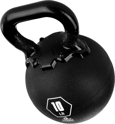 Vista 3 de Champion Sports Rhino - Pesas rusas de goma, color negro, equipo de entrenamiento de fuerza de primera calidad, varios pesos