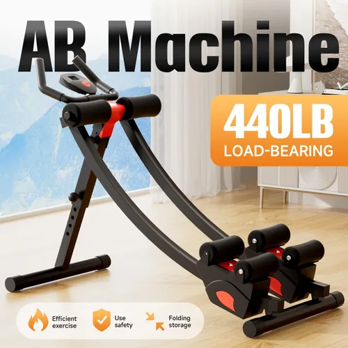 Vista 7 de Ab machine, AB trainer machine,workout equipment for Home Gym Strength Training, Ab workout equipment, AB machine for stomach workout, Foldable