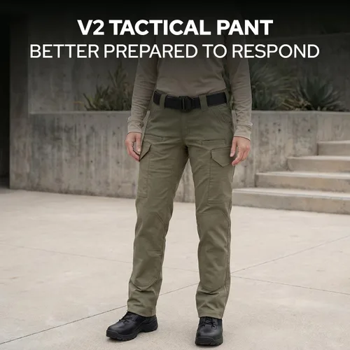 Vista 3 de First Tactical V2 - Pantalón táctico para mujer Tela micro Ripstop con escudo de teflón repelente a las manchas Verde (Ranger Green)