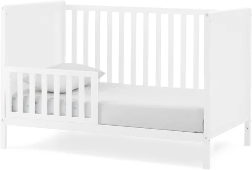 Vista 9 de Delta Children Ruby - Juego de 2 piezas para cuna convertible y cambiador 6 en 1, certificado Greenguard Gold, blanco bianca