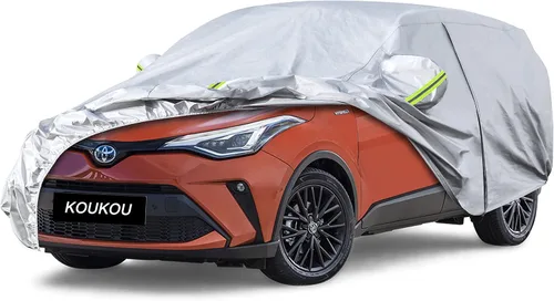 Vista 104 de KouKou Funda impermeable para automóvil SUV adecuada para BMW X1 de 2009 a 2025, 7 capas a prueba de viento para todo tipo de clima, cubierta