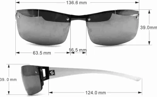 Vista 5 de Southpole 5031sp Uv Protective Metal Rectangular Sunglasses Cool Gifts for Men 635 Mm