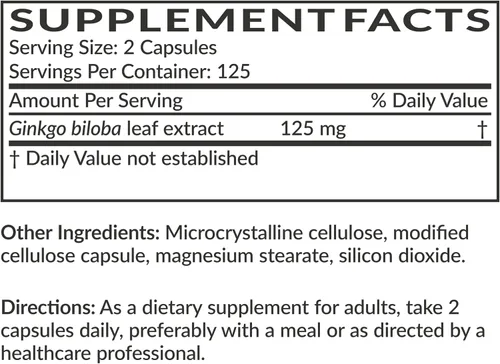 Vista 14 de Futurebiotics Ginkgo Biloba Extra Strength Apoya la función cerebral y soporte de memoria, 120 cápsulas vegetarianas