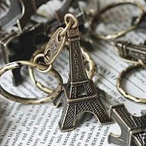 Vista 2 de Wristlet Keychain 3D Cute Tower Paris French Souvenir Adornment Novelty Keychain Other