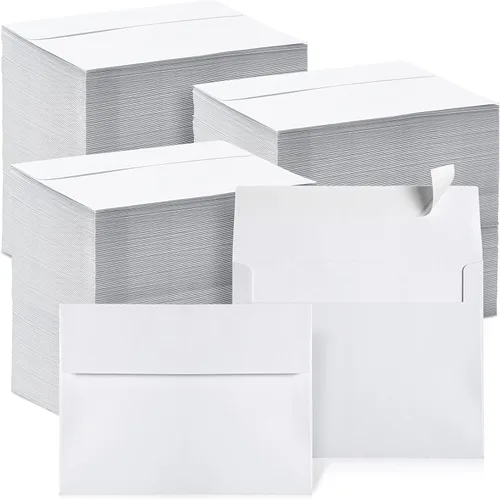 Vista 12 de Fainne Sobres blancos autoadhesivos a granel, A2 5.75 x 4.375 pulgadas, 500