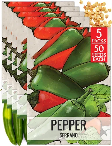 Vista 22 de Seed Needs - Semillas de pimiento arcoíris para plantar verduras, 1 paquete