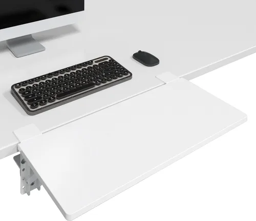 Vista 11 de BONTEC Ergonomic Desk Extender Tray, 9.5"x9.1" Wrist Rest Shelf Negro