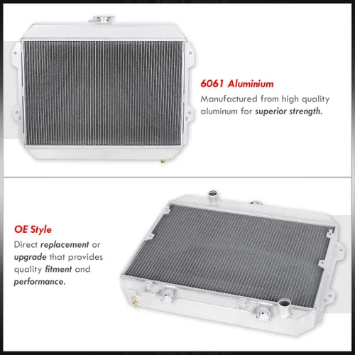Vista 2 de AJP Distributors Tri Core 3-Row Full Aluminio Radiador Motor Motor Refrigeración Actualización Compatible/Reemplazo Para Datsun 280Z Fairlady Z S130