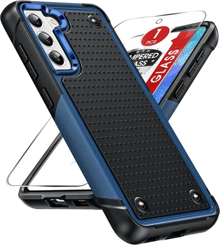 Vista 19 de LeYi Funda para Galaxy S21 FE-5G: Funda Samsung S21 FE con protector de pantalla, doble capa protectora de policarbonato duro y TPU suave Android