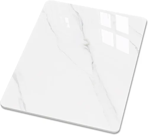Vista 28 de Square Table Top, 19.6” White Sintered Stone Tabletop, DIY Replacement & Cover Marble Desktop, Scratch & Wear Resistant, Suitable for Indoor &