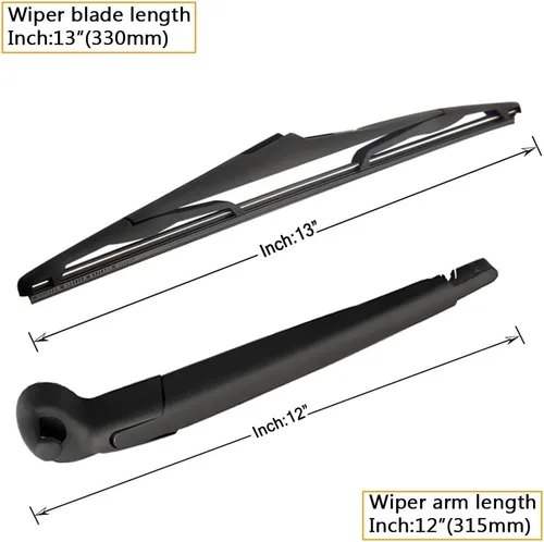 Vista 2 de Brazo de escobilla limpiaparabrisas trasero de repuesto para Jeep Wrangler JK 2007-2017 - Accesorios de fábrica OEM Compatible con Jeep Wrangler