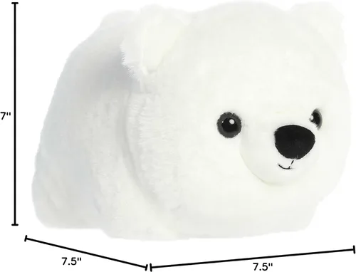 Vista 5 de Aurora® Adorable Spudsters™ Penni Polar Bear™ - Animal de peluche - Abrazos reconfortantes - Compañeros juguetones - Blanco 11 pulgadas