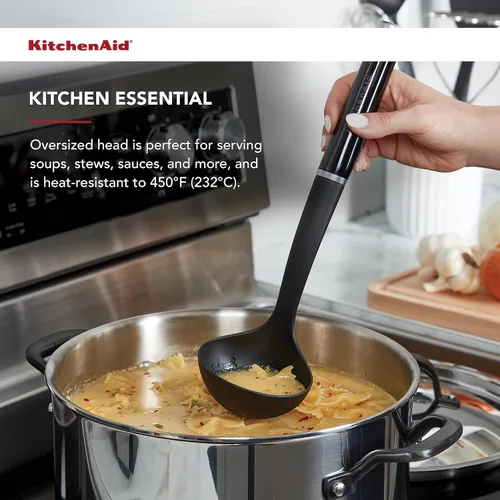 Vista 5 de KitchenAid - Cucharón de sopa clásico, tamaño único, negro 2 (paquete de 12)