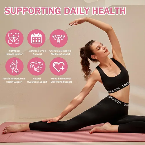 Vista 2 de Gomitas de mio-inositol y D-Chiro inositol proporción 40:1 - Suplemento de equilibrio hormonal para mujeres - Apoyo ovárico y fertilidad
