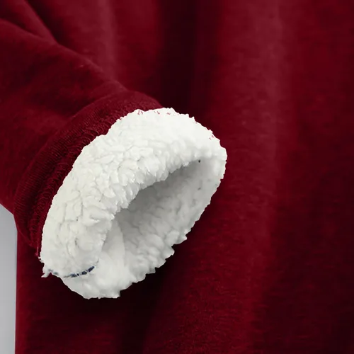 Vista 5 de Ceboyel Sudadera de forro polar para mujer, sin capucha, con forro de sherpa, ropa de descanso cálida para invierno, ropa de moda 2023