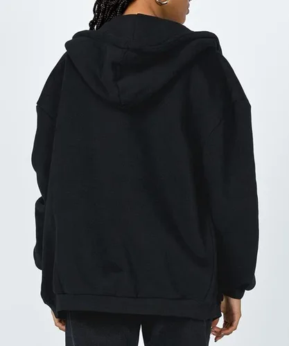 Vista 3 de EFAN - Sudaderas con capucha para mujer, chaqueta oversized para otoño, sudaderas informales con cordón, cremallera Y2K y bolsillo