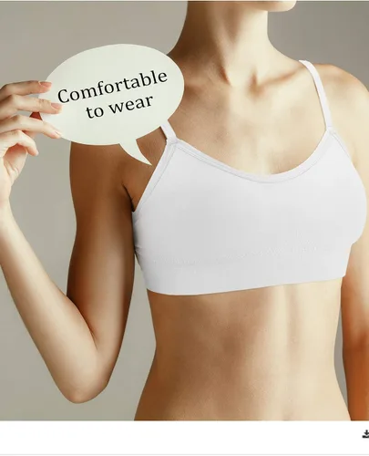 Vista 2 de Geyoga 6 piezas de brasier deportivo para mujer, sin varillas, sin varillas, brasier acolchado, camisola sin costuras, camiseta sin mangas