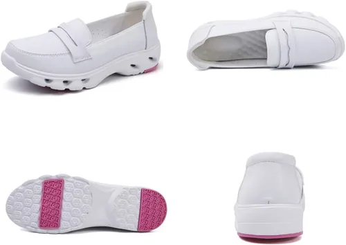 Vista 4 de KOFUBOKE Cómodos zapatos de enfermera para mujer, ligeros, antideslizantes