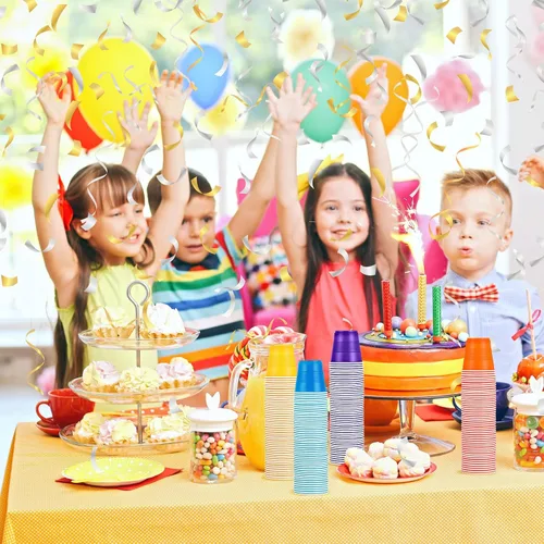 Vista 7 de Eaasty Paquete de 500 vasos de plástico de 3 onzas a granel desechables para baño, vasos de plástico coloridos, vasos de plástico para fiestas