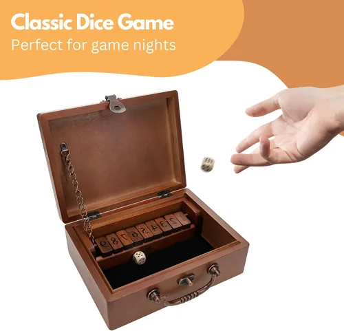 Vista 5 de WE Games Monograma grabado personalizado de madera para cerrar la caja - nogal teñido