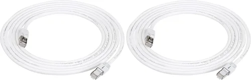 Vista 6 de Amazon Basics - Cable de conexión Ethernet RJ45 Cat 7, 10 Gpbs de alta velocidad, 600 MHz, con doble blindaje, 1,5 m, blanco