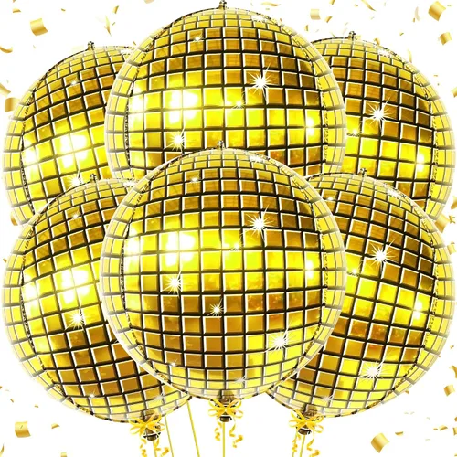 Vista 17 de KatchOn, Globos a cuadros blancos y negros de 22 pulgadas, paquete de 6, globos de carreras para decoraciones de cumpleaños emotivos, globos
