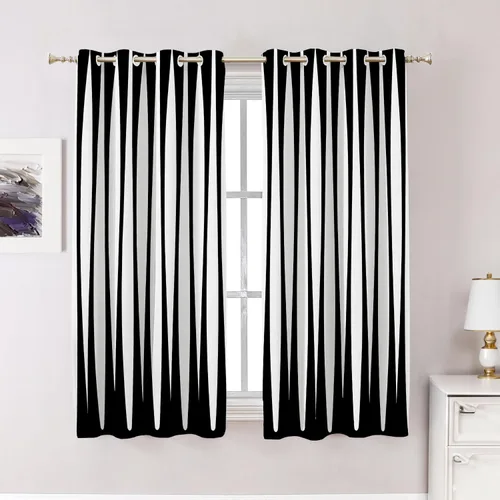 Vista 132 de Cortinas opacas de poliéster multicapa para cafetería, con diseño de diamantes, 2 unidades, 26 x 24 pulgadas
