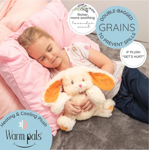 Vista 2 de Warm Pals Bashful Bunny, animal de peluche de Pascua para microondas, 1.5