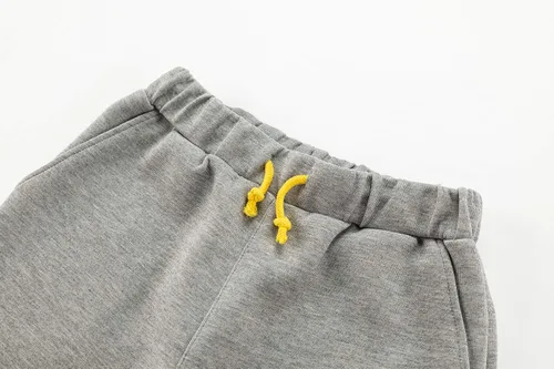Vista 3 de UNACOO Pantalones deportivos unisex suaves y saludables para niños y niñas edad 3-12 años gris XL 11-12 años