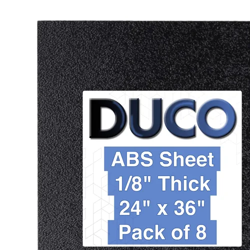 Vista 11 de Duco - Lámina de plástico ABS fabricada en Estados Unidos de 1/8 de pulgada de grosor, 4 x 6 pulgadas, paquete de 2 paneles termoplásticos negros