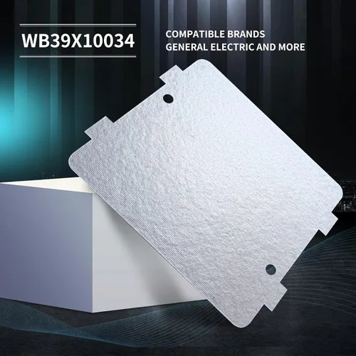 Vista 2 de Parte #WB39X10034 262100100006 Cubierta de guía de ondas para microondas de 3-7/8 x 4-1/4 pulgadas, compatible con microondas General Electric (GE)