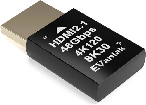 Vista 16 de EVanlak 4K 120Hz HDMI 2.1 Dummy Plug edid Headless - Emulador de pantalla virtual de alta resolución para PC, auriculares VR minería
