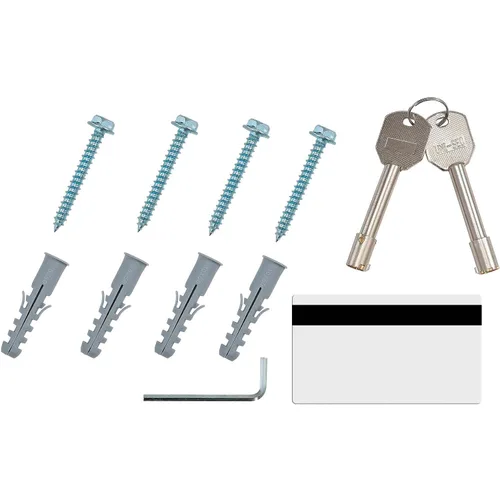 Vista 8 de Global Industrial Cerradura electrónica personal segura de hotel con ranura para tarjeta y teclado, capacidad de 1.2 pies cúbicos, con llave