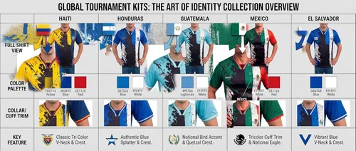 Vista 5 de fox & fury World Heritage National Flag Soccer Jersey - 2026 Team Cup Mexico USA Germany Haiti Shirt - Men Women Unisex