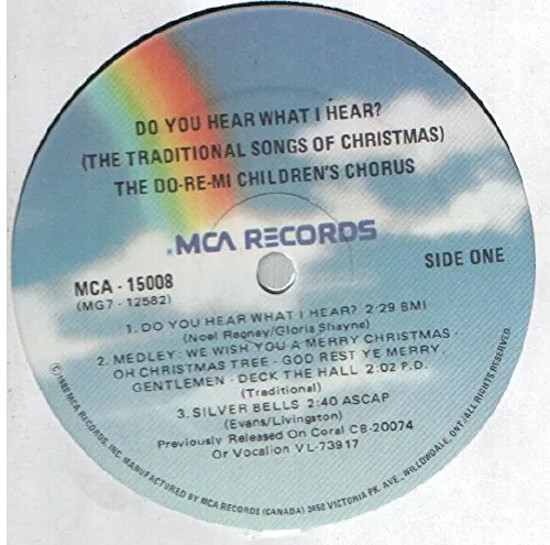 Vista 2 de The Do-Re-Mi Children's Chorus: Do You Hear What I Hear? LP VG+/NM Canada MCA