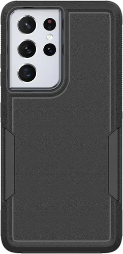 Vista 7 de Funda para Samsung Galaxy S21 Ultra: funda protectora de doble capa resistente para teléfono celular, a prueba de golpes, con protector de pantalla