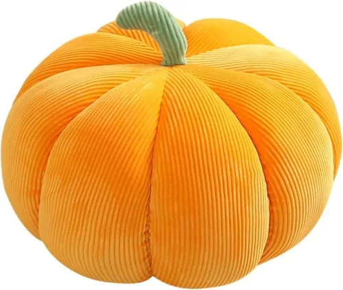 Vista 8 de AZCHEN Almohada decorativa de calabaza, cojín decorativo para sofá cama, muebles de patio (7.1 in, marrón)
