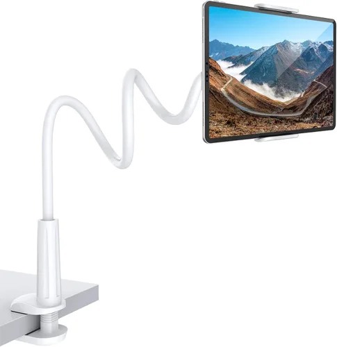 Vista 8 de SHAWE Soporte de teléfono con cuello de cisne, soporte flexible para tableta para cama, soporte de brazo perezoso ajustable 360 para iPad Air Pro
