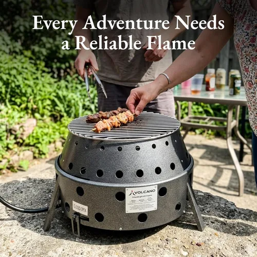 Vista 4 de Volcano Grills Adaptador de válvula de propano de latón para tanque LP desechable de 1 libra, conector compacto para parrilla al aire libre y estufa