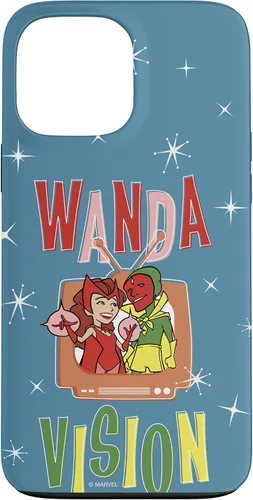 Vista 24 de Marvel WandaVision Wanda & Vision Retro TV Artwork - Carcasa para iPhone 17