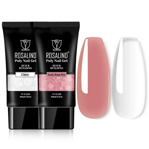 Vista 16 de Rosalind Gel de extensión de poliéster acrílico transparente, paquete de 2 unidades de gel de uñas de 2.1 onzas líquidas, constructor de uñas