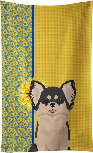 Vista 154 de Caroline's Treasures WDK5313KTWL - Toalla de cocina con diseño de girasoles de verano, color negro y tostado, Airedale Terrier, toalla de mano