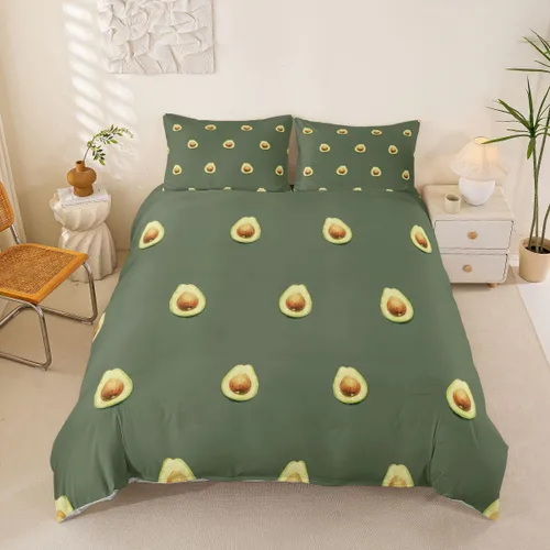 Vista 24 de Erosebridal - Juego de ropa de cama kawaii, juego de funda de edredón con diseño de fresa rosa, para mujeres, niñas y niños, decoración