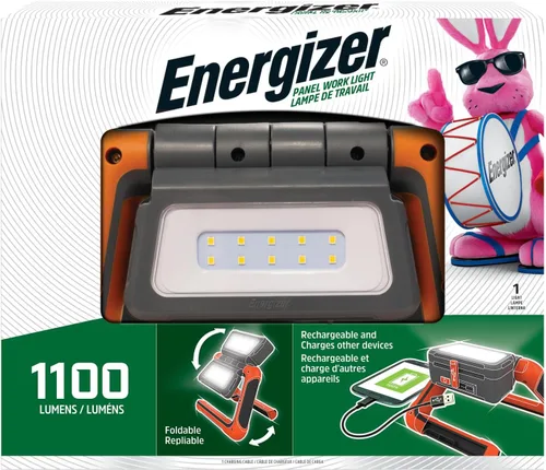 Vista 8 de Energizer Linterna LED recargable, luz de trabajo brillante de varios paneles, linterna de campamento resistente al agua, cable de carga micro USB