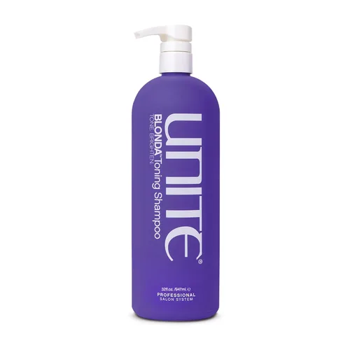 Vista 8 de UNITE Hair BLONDA Champú Púrpura, 8 Fl Oz Champú tonificante para cabello rubio, gris y resaltado Neutraliza los tonos cobrizos y amarillos