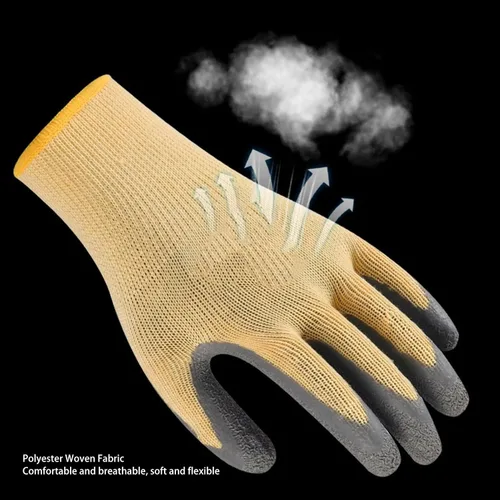 Vista 5 de Hilitand Guantes de trabajo de aislamiento ignífugos, guantes de electricista de goma de 400 V con textura antideslizante en tela de nailon