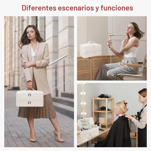Vista 6 de Funda de transporte de viaje Flexstyle de doble capa para tiburón, bolsa de almacenamiento portátil para Shark Flex Style HD440BK/HD430 y Beige