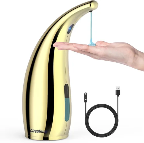 Vista 23 de Dispensador Automático Ajustable de Jabón Sin Contacto, Dispensador de Bomba de Jabón Líquido Sensor Sin Contacto con 4 Niveles Ajustables